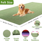 XSEINO Sage Green Large Felt Fabric 108" X 36 ", 1.4 mm Thick Soft Felt Fabric - Image 2