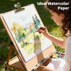 OSIMIG 200 Sheets 9x12” Watercolor Paper Bulk, 110lb/230gsm Cold Press White - Image 3