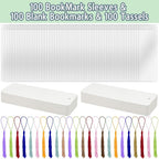 DSYIL 100 PCS Blank Bookmarks, DIY Paper Book Marks Kit - Image 7