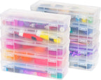 IRIS USA Clear Storage Cases, |Made in USA|, Plastic Bead Organizing Containers by IRISUSA