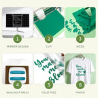 Green HTV Iron on Vinyl Rolls, Silhouette or Heat Press Machine - Image 5