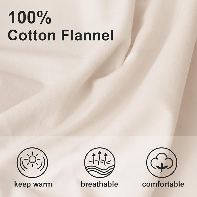 59”W Cotton Flannel Fabric, Super Soft 150GSM, Medium Weight Solid Arts & - Image 4