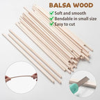Square Wooden Dowel Rods, Balsa Wood Sticks, Balsa Wood Strips - Image 3
