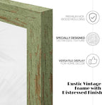 puthiac 4x6 Rustic Farmhouse Picture Frame, Weathered Green, 1 Pack | - Image 2