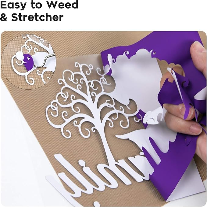 Dysania Purple Heat Transfer Vinyl, 10 Pack 12 x 12in Purple HTV Vinyl | Iron - Image 5