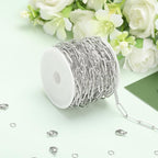 SMYHTGLIF 16.4 Feet Silver Stainless Steel Jewelry Making Chains Oval Paperclip - Image 3
