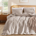 LBRO2M 100% France Linen Duvet Cover Set Full Size 3 Pcs Flax Comforter Cover by LBRO2MBedding