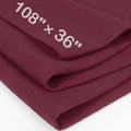 XSEINO Burgundy Large Felt Fabric 108" X 36 ", 1.4 mm Thick Soft Felt Fabric by XSEINOiscreating%EF%BC%81