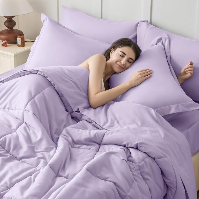JOLLYVOGUE Queen Comforter Set, Ultra-Soft Bed in a Bag Queen Size 7 Pieces - Image 7