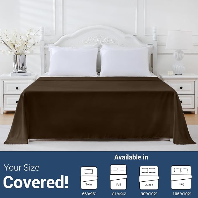 Bulk King Flat Sheets Only, 6 Pack Quick Sort Top Bed Sheet, Color-Coded Label - Image 5