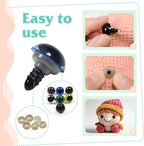 TOAOB 140pcs 14mm Colorful Plastic Safety Eyes Craft Eyes - Image 5