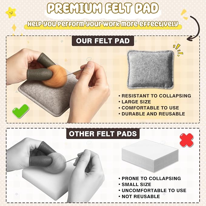 KIDS KING Needle Felting Kit for Beginners & Adults – 6 Piece of Shiba Inu - Image 5