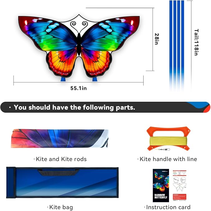 Beautiful Butterfly Kites for Kids & Adults Easy to Fly，Kites for Beach Trip - Image 5