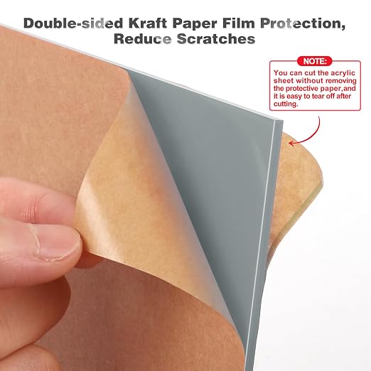 Adrattnay Gray Acrylic Sheets 1/8" Thick, - Image 4