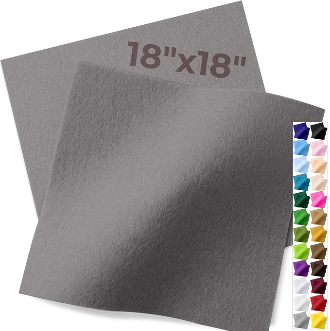 IONTACH 18" X 18" Soft Felt Sheets 1.6mm Thick | Acrylic Felt Fabric Sheets by IONTACH
