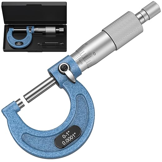 HDLNKAK Outside Micrometer, 0-1" Machinist Micrometer, 0.0001" Graduation by HDLNKAK
