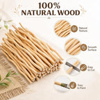 HOMSFOU 50Pcs Natural Wavy Wood Sticks - Image 3