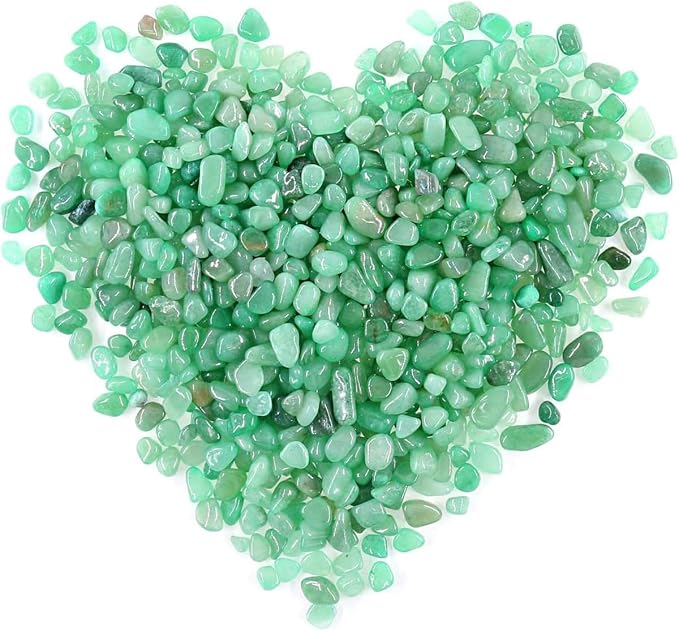 WAYBER Decorative Rock Stones, 1 Lb/460g Irregular Green Crystal Pebbles Quartz - Image 2