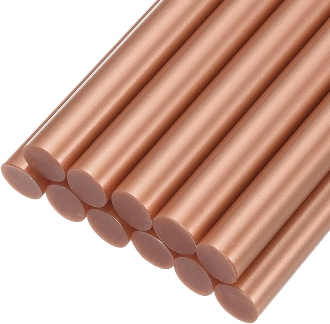 uxcell Mini Hot Glue Sticks for Glue Gun 11mm x 100mm Rose Gold 12pcs by uxcell