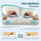 DUMOS Cervical Neck Pillow for Sleeping, Cooling Ergonomic Memory Foam Pillow - Image 4