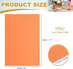 uxcell 5 Pcs Orange EVA A4 Foam Sheets Crafts, 12 x 8 Inch Foam Paper - Image 2