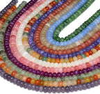 Songxi 5x8mm Natural Purple Colored Jade Stone Rondelle Beads, Gemstone - Image 9
