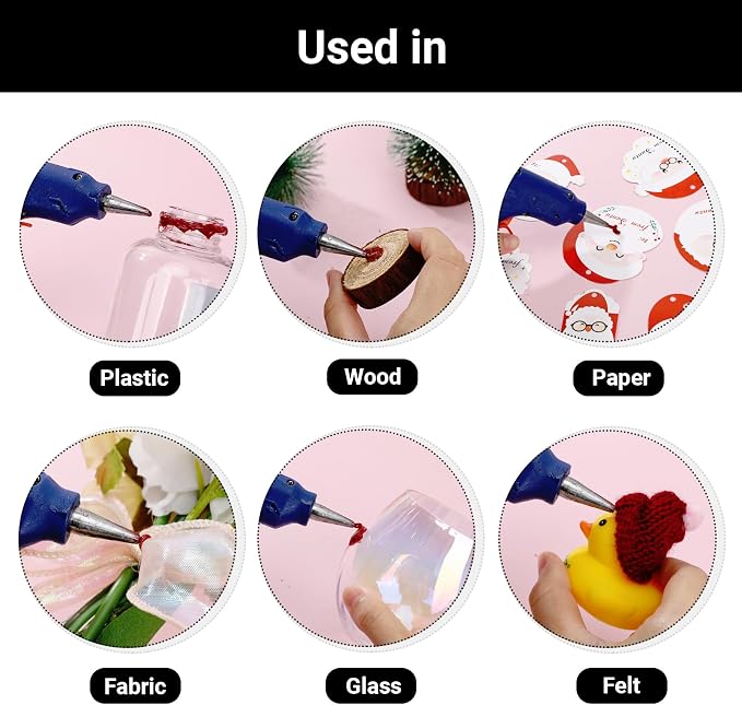 72 Pack Red Hot Glue Sticks Bulk, 0.27x4 Mini Wax Sticks - Image 6