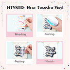 HTVSTD Polka HTV Heat Transfer Vinyl 12 Sheets 12×10in Iron on Vinyl | Polka - Image 3