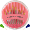 30 Pack Premium Hand Sewing Needles, 6 Sizes Assorted Sewing Needles by JekiiNova-JustforElegance