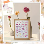Transparent Floral Butterfly Scrapbook Stickers Pack, Waterproof Dreamy Decals - Image 6