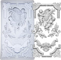Art Mold for Polyclay Air Dry Clay Plaster, Border Frame by FUNSHOWCASE