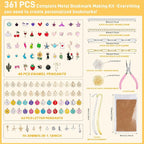 361 Pcs Metal Bookmarks Making Kit DIY Metal Bar Beadable Bookmark Kit | DIY - Image 2