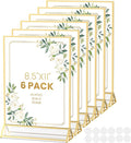 6PCS Acrylic Sign Holder 8.5X11 Double-Sided Gold Frames | Gold Picture Frames by AcrylicSignHolderMahjongRacks%EF%BC%8CMahjongBags