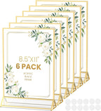 6PCS Acrylic Sign Holder 8.5X11 Double-Sided Gold Frames | Gold Picture Frames by AcrylicSignHolderMahjongRacks%EF%BC%8CMahjongBags