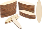 PATIKIL 60PCS Oval Wood Pieces 3.1 Inch Unfinished Oval Shape Wooden Blank by PATIKIL