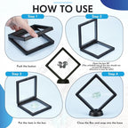 60 Pcs 3D Floating Display Case PE Film Jewelry Storage Box Coins Display Frame - Image 2