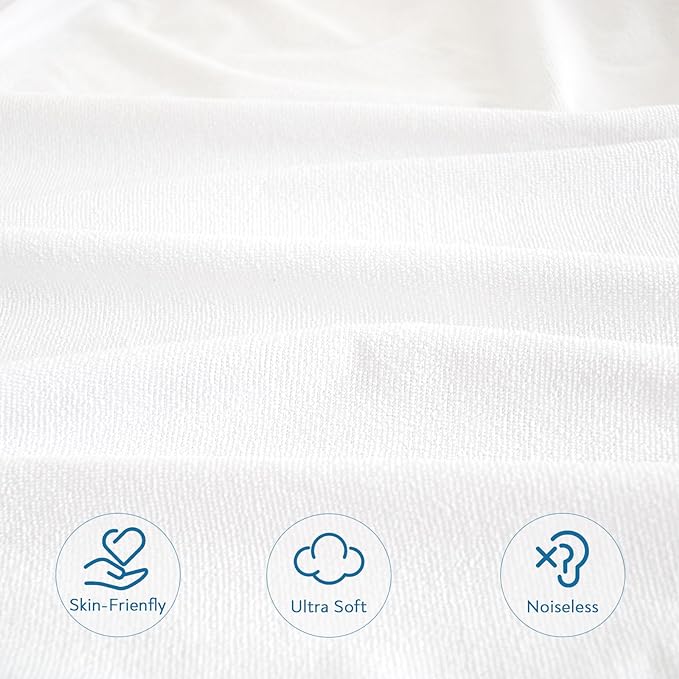Full Extra Long Mattress Protector 100% Waterproof Full XL Sheets Fitted up to - Image 2
