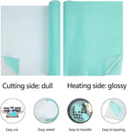 guangyintong Glow Glitter Cyan Heat Transfer Vinyl HTV Rolls, Glitter HTV Vinyl - Image 5