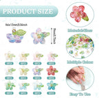 FASHEWELRY 120Pcs 12 Colors Transparent Glass Flower Charms 19mm Colorful - Image 4