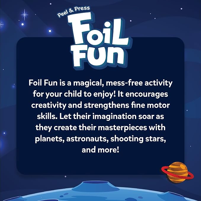 Skillmatics Foil Fun – Space, No Mess Art & Craft Kit - Image 7