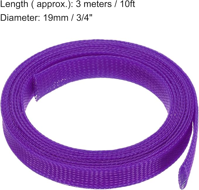 uxcell Expandable Sleeving, 1 3/16-inch 10ft Cable Sleeve - Image 3