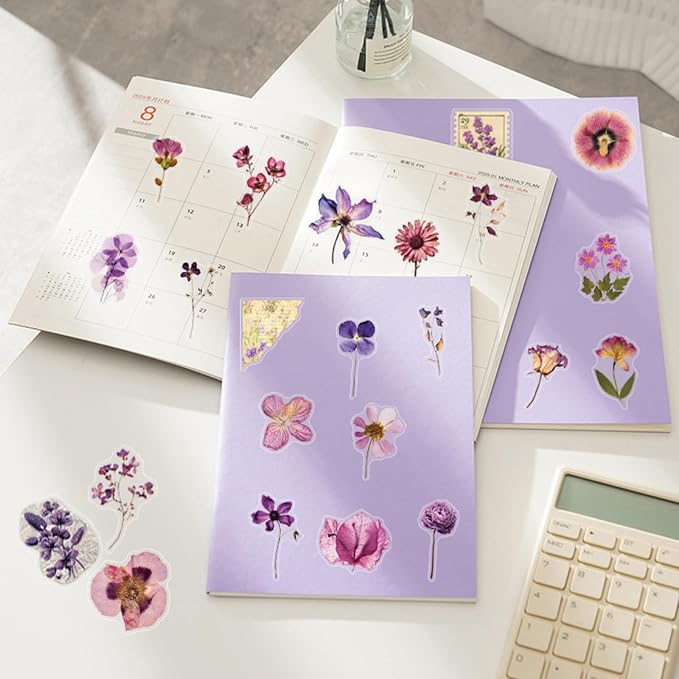 Transparent Flora Scrapbook Stickers Aesthetic Flowers Stickers | Transparent & - Image 7