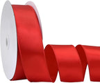 Red 1.5 Inch Continuous 25 Yards Satin Wired Ribbon by Simplegoal