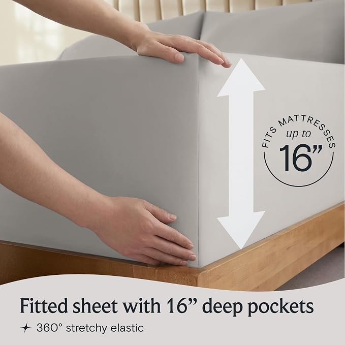 LuxClub 4 PC Full Sheet Set, Breathable Luxury Bed Sheets, Deep Pockets 18" - Image 6