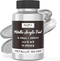 Nicpro Metallic Silver Acrylic Paint, 8.45oz/250ml Silver Leaf Paint | Non Toxic by Nicpro