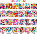 JOICEE 480PCS Fruit Flower Polymer Clay Beads, 24 Style Cute Heart Mushroom - Image 3