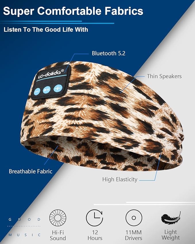 LC-dolida Sleep Headphones Bluetooth, Sleep Headphones Sleep - Image 4