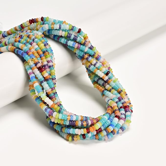 ICAI 2x4mm Natural Rondelle Beads – Loose Gemstone Spacers - Image 3