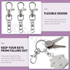 Swpeet Assorted 150Pcs Silver Keychain Making Kit, Swivel Trigger Hook - Image 5