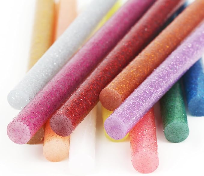 Colored Hot Glue Sticks Mini, 3.93 x 0.27 in Glitter Glue Stick, EVA Adhesive - Image 6